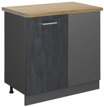 VICCO Eckunterschrank, Schwarz, Anthrazit L-Form, 86x81.6x60 cm (800000662426)
