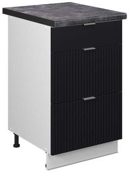 VICCO K&uuml;chenschr&auml;nke, Schwarz, Wei&szlig; 50x82x60 cm (800000861524)