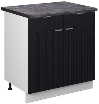 VICCO K&uuml;chenunterschrank, Schwarz, Wei&szlig; 80x82x60 cm (800000873166)