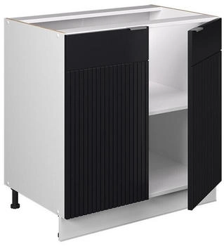 VICCO Sp&uuml;lenunterschrank, Schwarz, Wei&szlig; 80x82x60 cm (800000873002)