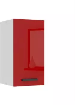 Belini Hängeschrank Küche SG. Breite 30 cm. Oberschrank mit 1 Tür Rot Hochglanz
