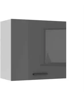 Belini Hängeschrank Küche SG. Breite 60 cm. Oberschrank mit 1 Tür Silber Hochglanz