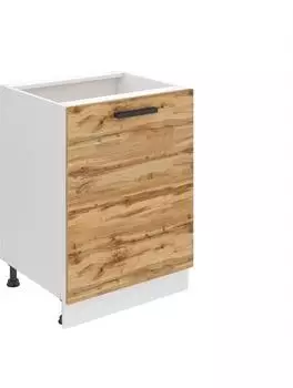 Belini Unterschrank Küche 60 cm Breite. SD Küchenunterschrank ohne Arbeitsplatte. Küchenschrank mit 1 Tür, Wotan-Eiche