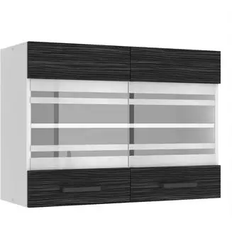 Belini Hängeschrank Küche SGW. Breite 80 cm. Oberschrank mit 2 Türen Königliches Ebenholz