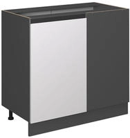 Eckunterschrank R-line, Wei&szlig;, 86 Cm J-shape, Ohne Arbeitsplatte Vicco