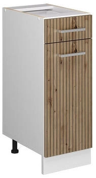 VICCO K&uuml;chenunterschrank, Eiche Artisan, Wei&szlig; 30x81.6x46 cm (800000829843)