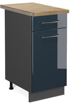 VICCO K&uuml;chenunterschrank, Dunkelblau, Anthrazit 40x82x60 cm (800000828639)