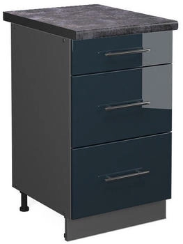 VICCO Schubladenschrank, Dunkelblau, Anthrazit 50x82x60 cm (800000829338)