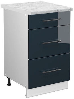 VICCO Schubladenunterschrank, Dunkelblau, Wei&szlig; 50x82x60 cm (800000828255)