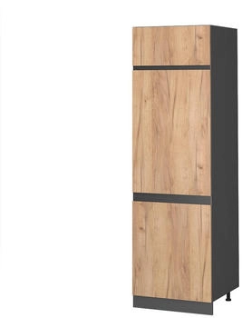 VICCO K&uuml;hlumbauschrank, Eiche Wotan, Anthrazit 60x206.8x57.2 cm (800000633797)
