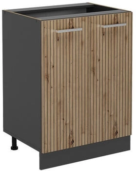 VICCO K&uuml;chenunterschrank, Eiche Artisan, Anthrazit 60x81.6x46 cm (800000861532)