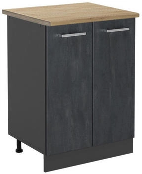 VICCO K&uuml;chenunterschrank, Schwarz, Anthrazit Quadratisch, 60x81.6x60 cm (800000662456)