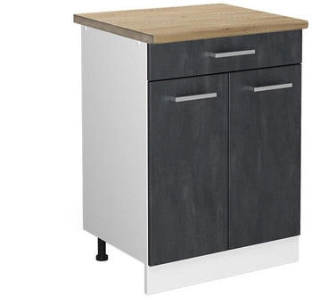 VICCO K&uuml;chenunterschrank, Schwarz, Wei&szlig; Quadratisch, 60x81.6x60 cm (800000655342)