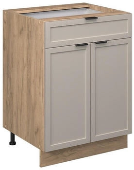 VICCO K&uuml;chenunterschrank, Greige, Eiche Wotan 60x82x51.6 cm (800000829644)