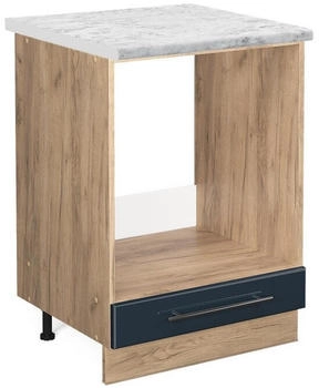 VICCO Herdumbauschrank, Dunkelblau, Eiche Wotan Quadratisch, 60x82x60 cm (800000831075)