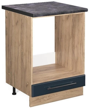 VICCO Herdumbauschrank, Dunkelblau, Eiche Wotan Quadratisch, 60x82x60 cm (800000831058)