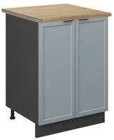 Vicco - K&uuml;chenunterschrank Fame-line, Hellblau-grau, 60 Cm , Ap Eiche