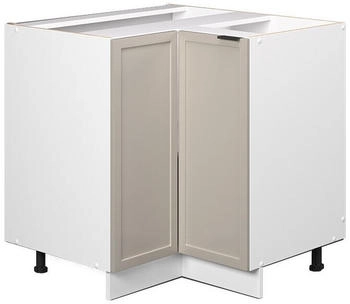 VICCO Eckunterschrank, Greige, Wei&szlig; L-Form, 80.5x82x51.6 cm (800000829822)
