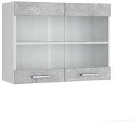 Vicco - K&uuml;chenglasschrank R-line, Beton, 80 Cm