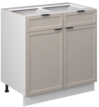 VICCO K&uuml;chenunterschrank, Greige, Wei&szlig; 80x82x51.6 cm (800000829786)
