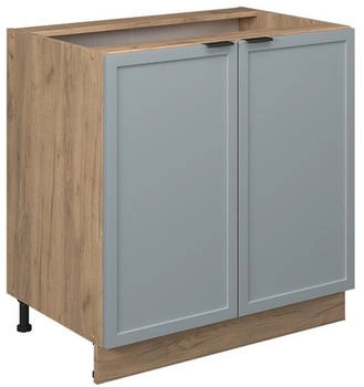 VICCO Sp&uuml;lenunterschrank, Hellblau, Eiche Wotan 80x82x51.6 cm (800000829553)