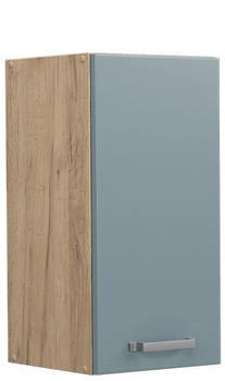 Livinity H&auml;ngeschrank R-Line, 30 cm, Blau-Grau/Goldkraft Eiche