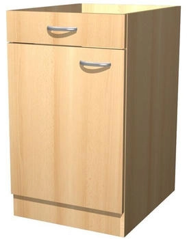 Flex-Well K&uuml;chenunterschrank ohne Arbeitsplatte - 50 cm breit - Buche &ndash; Namu
