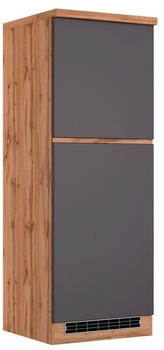 Held Geräteumbauschrank Grau Eiche Wotan 1 Fächer 60x166x60 cm