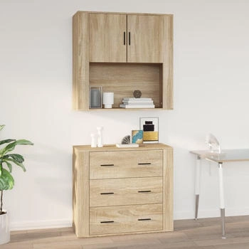 vidaXL Wandschrank Sonoma-Eiche 80x33x80 cm (816587)
