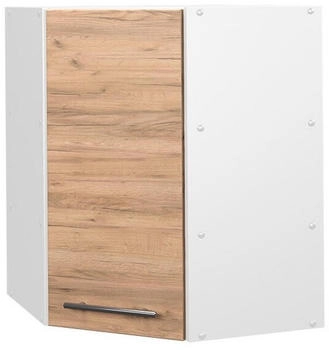 VICCO Eckh&auml;ngeschrank, Eiche Wotan, Wei&szlig; L-Form, 57x72x34.1 cm (800000634298)