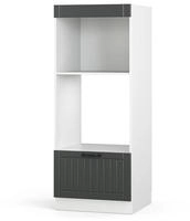 Vicco - Mikrowellenschrank Fame-line, Anthrazit Landhaus, 60 Cm Offen