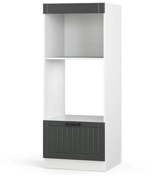 VICCO Mikrowellenschrank, Dunkelgrau, Wei&szlig; 60x153.6x58.1 cm (800000654347)