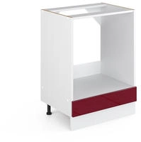 Vicco - Herdumbauschrank R-line, Bordeaux Hochglanz, 60 Cm Ohne Arbeitsplatte