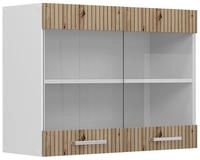 K&uuml;chenglasschrank R-line, Artisan-eiche, 80 Cm, Vicco