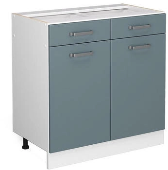 VICCO K&uuml;chenunterschrank, Blaugrau, Wei&szlig; 80x81.6x46 cm (800000751001)