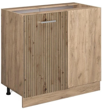VICCO Eckunterschrank, Eiche Artisan, Eiche Wotan L-Form, 86x81.6x46 cm (800000829921)