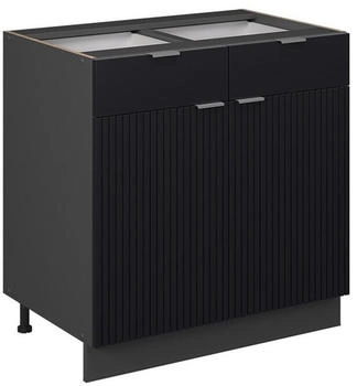 VICCO K&uuml;chenschr&auml;nke, Schwarz, Anthrazit 80x82x51.6 cm (800000873023)