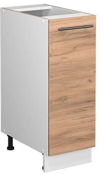 Livinity Apothekerschrank Fame-Line, 30 cm ohne Arbeitsplatte, Goldkraft Eiche/Wei&szlig;