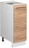 Livinity Apothekerschrank Fame-Line, 30 cm ohne Arbeitsplatte, Goldkraft Eiche/Weiß