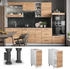 Livinity Apothekerschrank Fame-Line, 30 cm ohne Arbeitsplatte, Goldkraft Eiche/Weiß