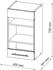 Livinity Küchenschrank Glas Fame-Line, 40 cm, Grün-Gold Landhaus/Anthrazit