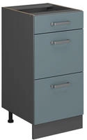 K&uuml;chenschrank R-line, Blau-grau, 40 Cm Mit Schubladen, Ohne Arbeitsplatte Vicco