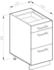 Livinity Küchenunterschrank R-Line, 40 cm mit Schubladen, und Arbeitsplatte, Beton/Weiß