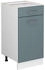 Livinity Küchenunterschrank R-Line, 40 cm ohne Arbeitsplatte, Blau-Grau/Weiß