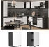 Livinity Hängeschrank R-Line, 45 cm J-Shape, Weiß/Anthrazit