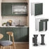 Livinity Küchenunterschrank Fame-Line, 60 cm mit Schublade, ohne Arbeitsplatte, Grün-Gold Landhaus/Weiß
