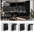 Livinity Küchenunterschrank R-Line, 60 cm mit Schublade, ohne Arbeitsplatte, Schwarz Hochglanz/Weiß