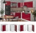 Livinity Eckschrank R-Line, 86 cm ohne Arbeitsplatte, Bordeaux Hochglanz/Weiß
