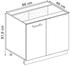 Livinity Eckschrank R-Line, 86 cm ohne Arbeitsplatte, Bordeaux Hochglanz/Weiß