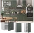 Livinity Hängeschrank Fame-Line, 45 cm, Grün-Gold Landhaus/Weiß